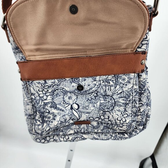 Sakroots Artist Circle Crossbody Bag Floral Print 11x10 Shoulder Purse NWOT - Picture 4 of 12